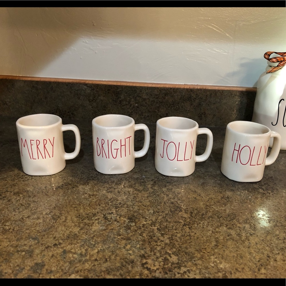 SET OF 4: RAE DUNN MINI MUGS